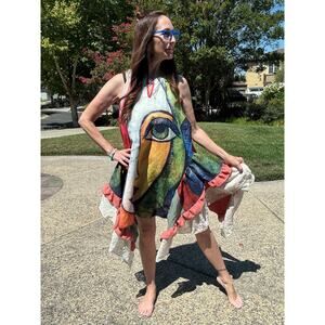 ✨ Shuggie Fierce Upcycled MissLook Abstract Art Maxi Dress – 1x-3x Plus Size ✨